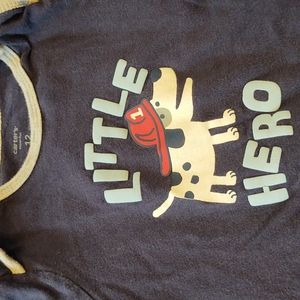 Carter's super fun 12 month (blue) dog firefighter hero bodysuit with shorts